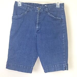 Jorts Denim Walking Shorts 4 pocket size 12 high waisted medium wash stretch